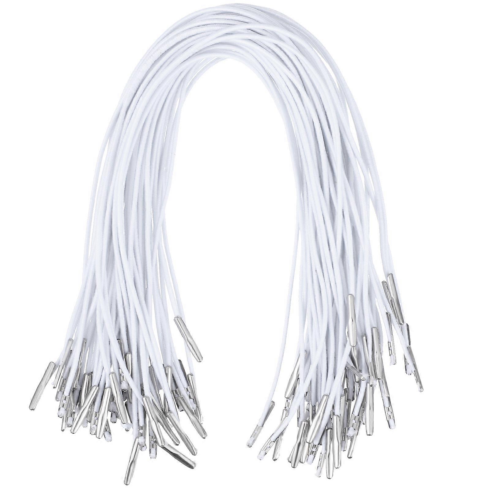 Elastic Barbed Cords for Book Binding and Crafts 100Pcs White