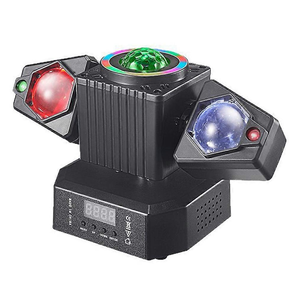 50W LED Rotating Laser Beam Strobe 3-in-1 Disco Light DMX512 DJ Bar Club Wedding Christmas Effect Stage Light EU Plug