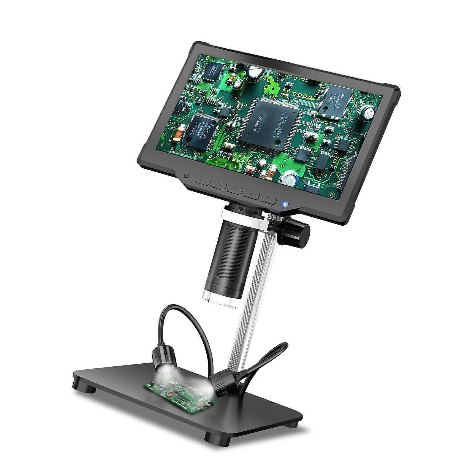 Digital Microscope Featuring 10.1 Inches High Definition Display for Sharpened Imaging Wide Zoom Ranging and Build in Lighting Multicolor
