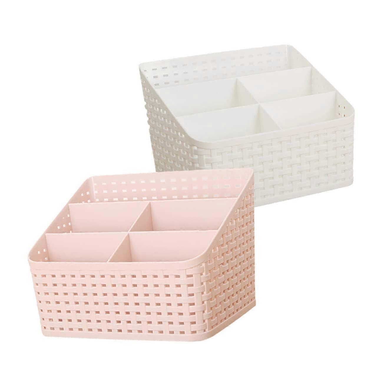 Cosmetic Brush Holder and Desktop Storage Organizer, SpaceSaving PP Makeup Box for Home Office