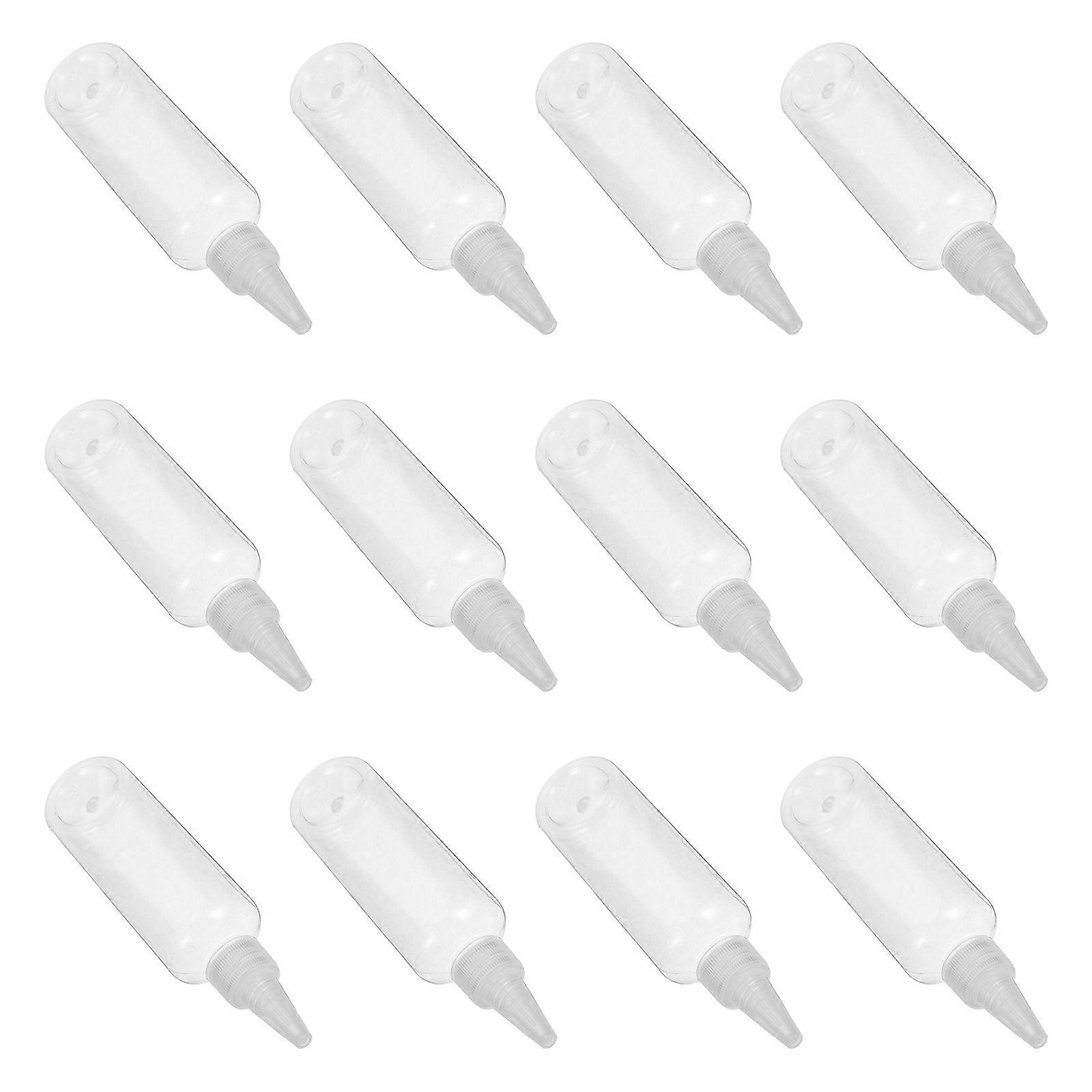 Transparent Bottle Clear Squeeze Bottle for Skincare Application 12Pcs Pack