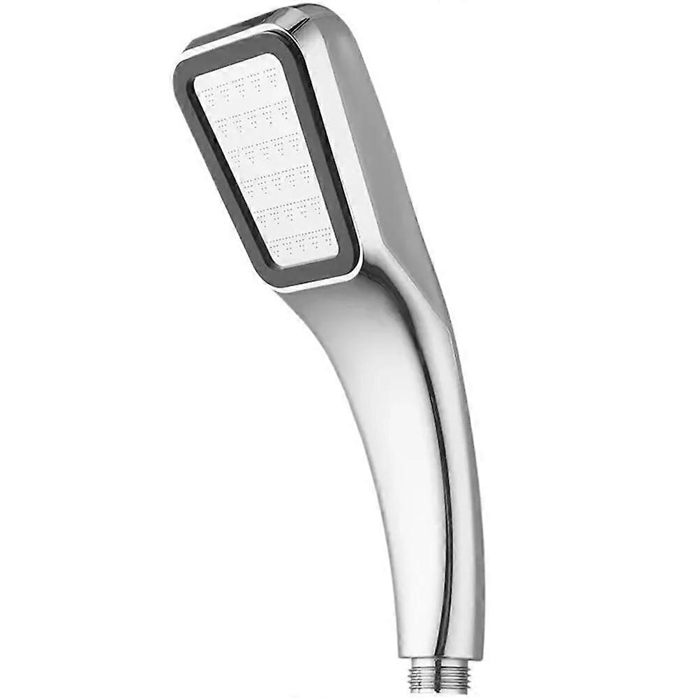 Pressure Square Handheld Shower Head with Adjustable Spray Modes and Water Saving Design 3 Inch Silver