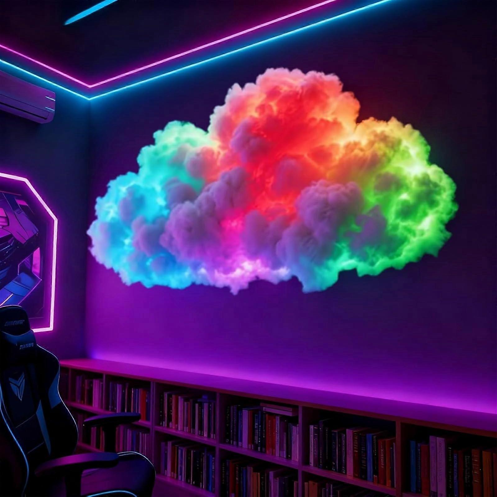 LED Cloud Light with Music Rhythm, USB Powered Thundercloud Ceiling Lamp for Bedroom and Party