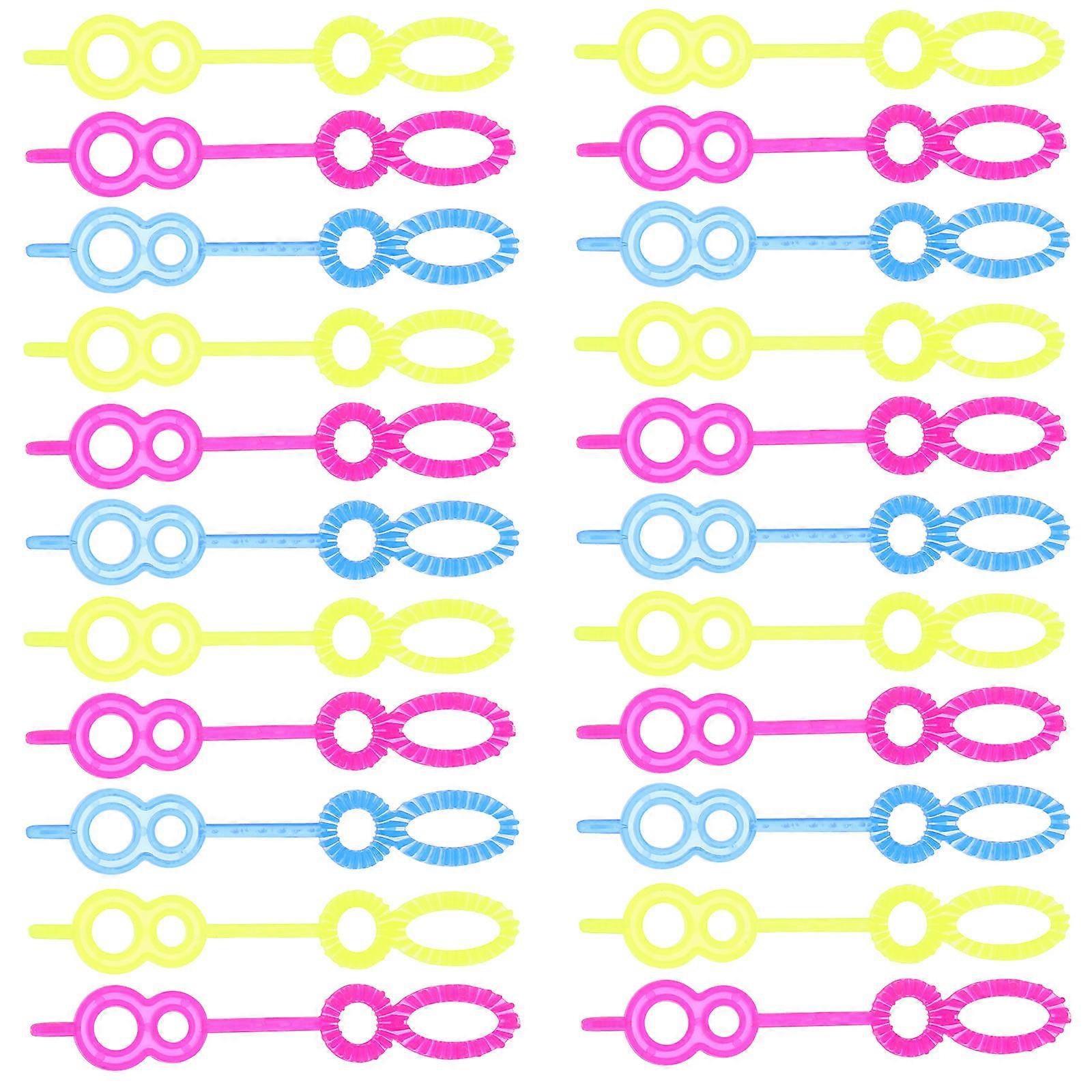 Bubble Blower Set for Kids with 100Pcs Bubble Wand Tools Assorted Colors