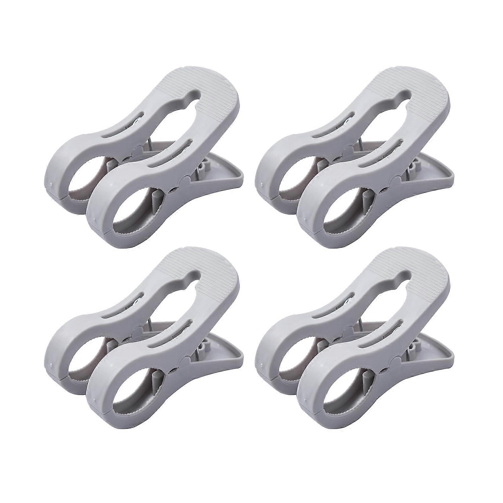 Cruise Towel Clips Large Heavy Duty with Secure Windproof Grip Extra Wide Jaw AntiSlip Teeth 4 Pack Gray