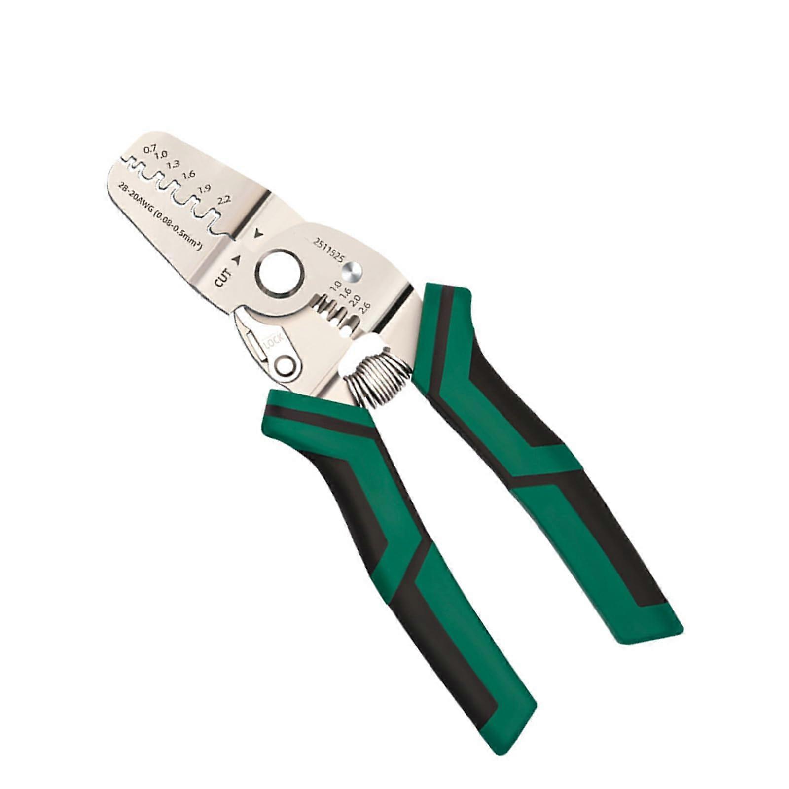 Heavy Duty Wire Crimper and Stripper with Antislip Grip for Automotive and Electrical Work