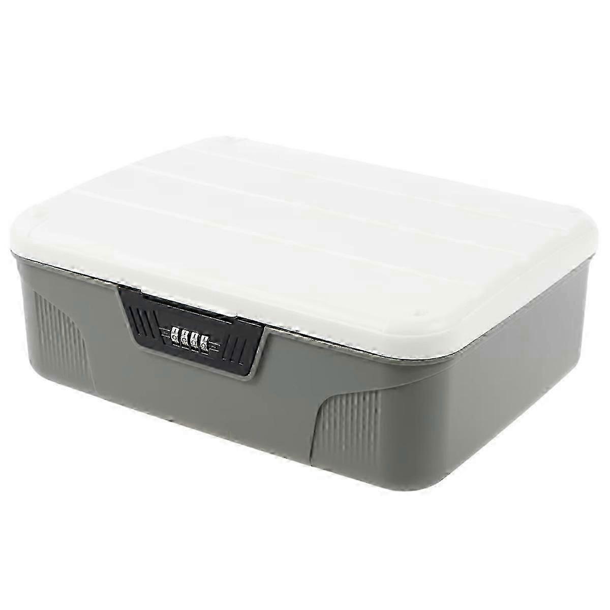 Lockable Container Plastic Box 4 Digit Password Organizer High Security Lockable Storage Bin Sturdy Storage