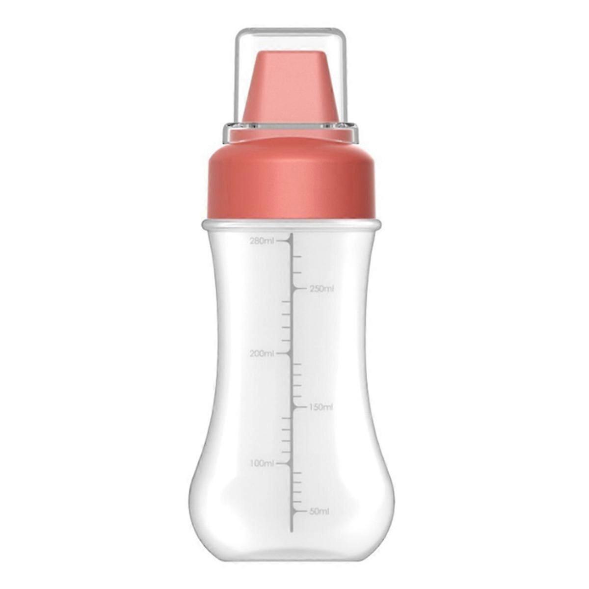 red Ketchup Squeeze Bottle Salad Container with Leak-Proof Cap