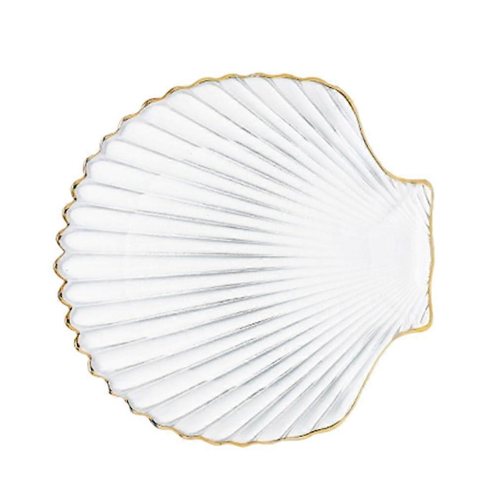 Transparent Serving Plate for Snacks and Golden Decorative Fruit Bowl for Elegant Table Display