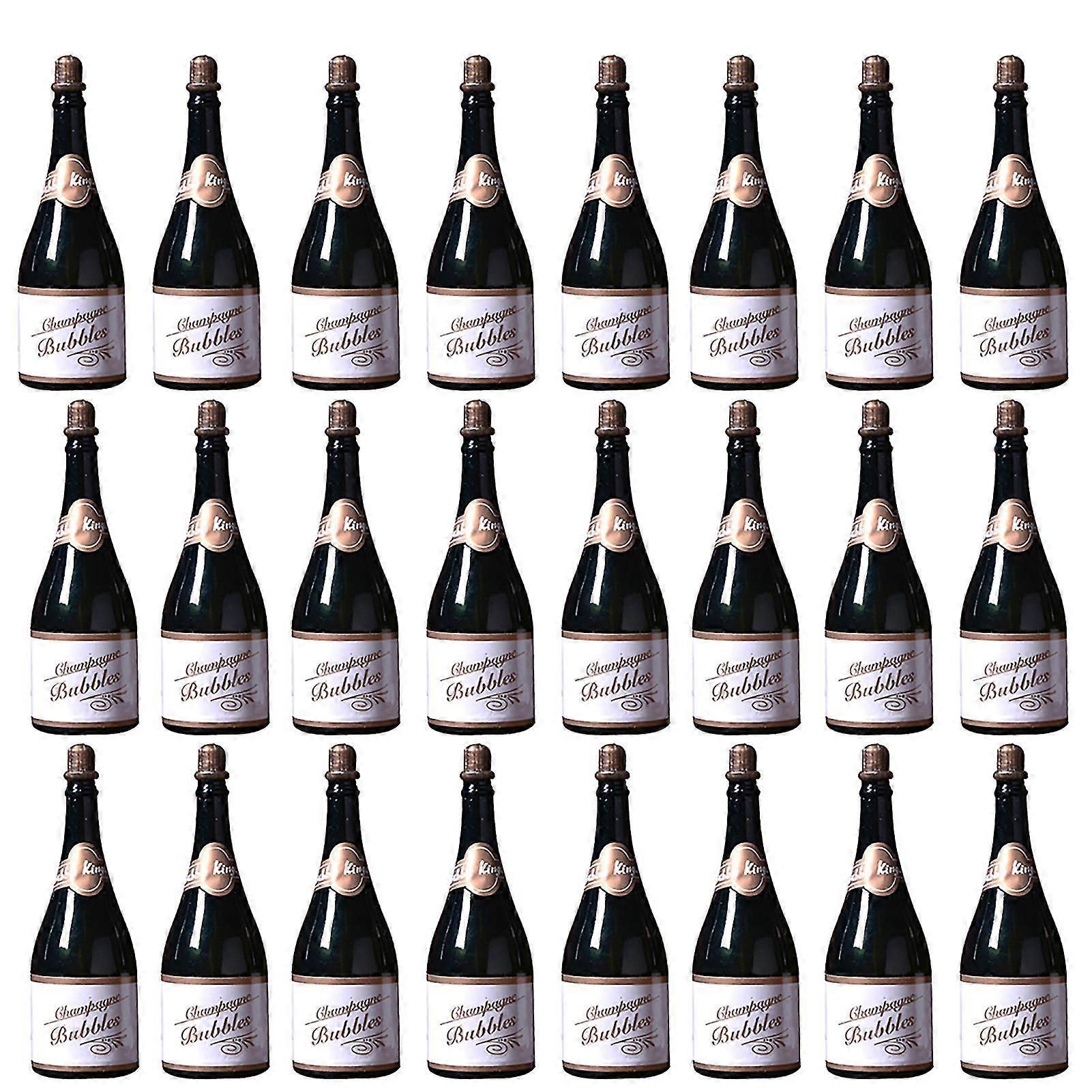 24pcs/set Wedding Party Champagne Shape Empty Bubble Soap Water Bottle Container
