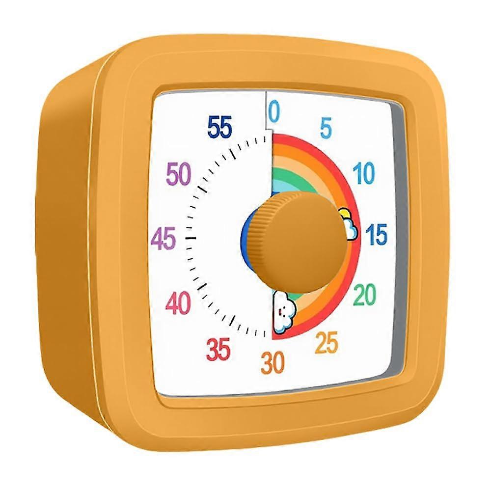 Visual Countdown Timer 60 Minute Rainbow Display Large Screen for Classroom Kitchen Office Orange