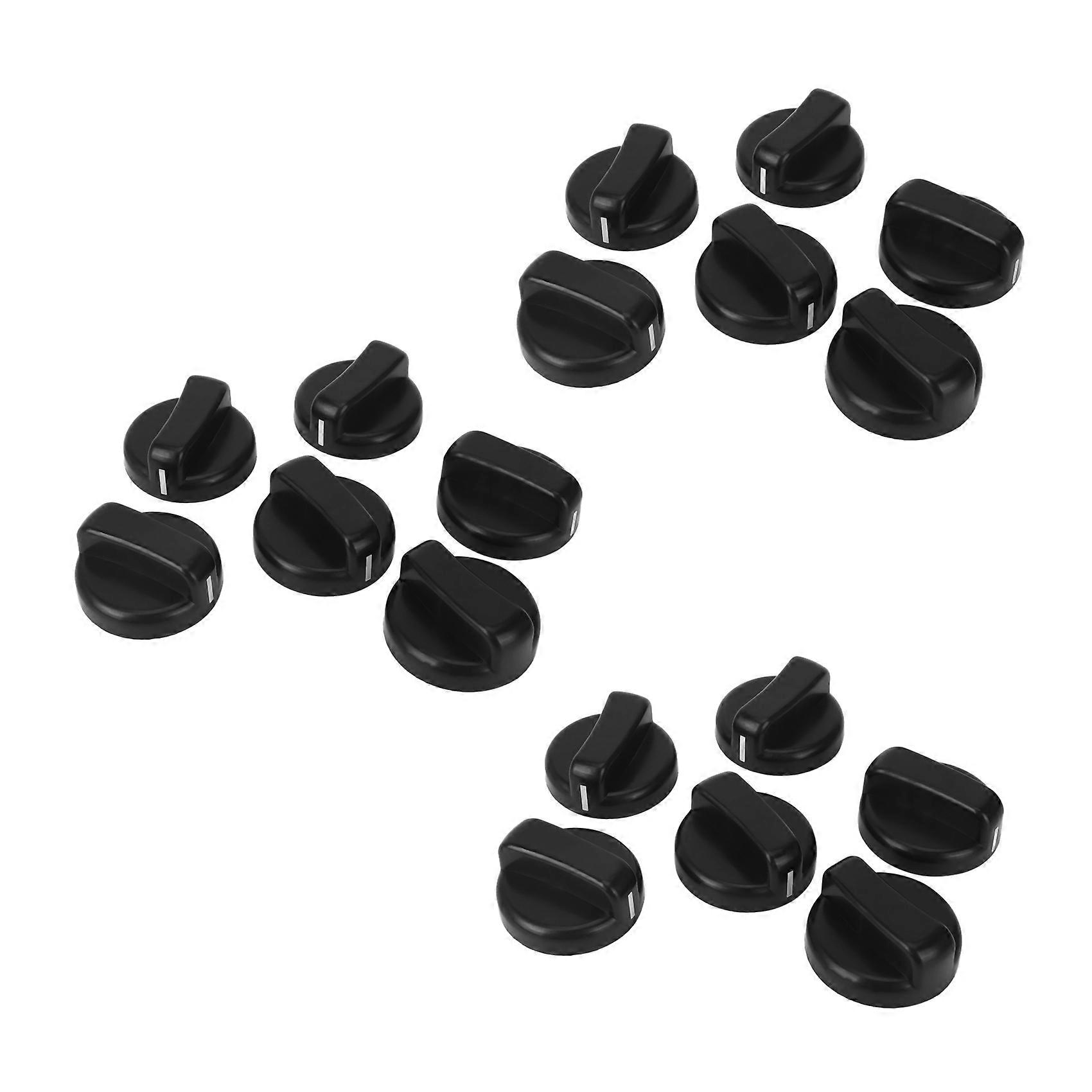 18 PCS Kitchen Black Plastic Gas Stove Cooker Control Knobs