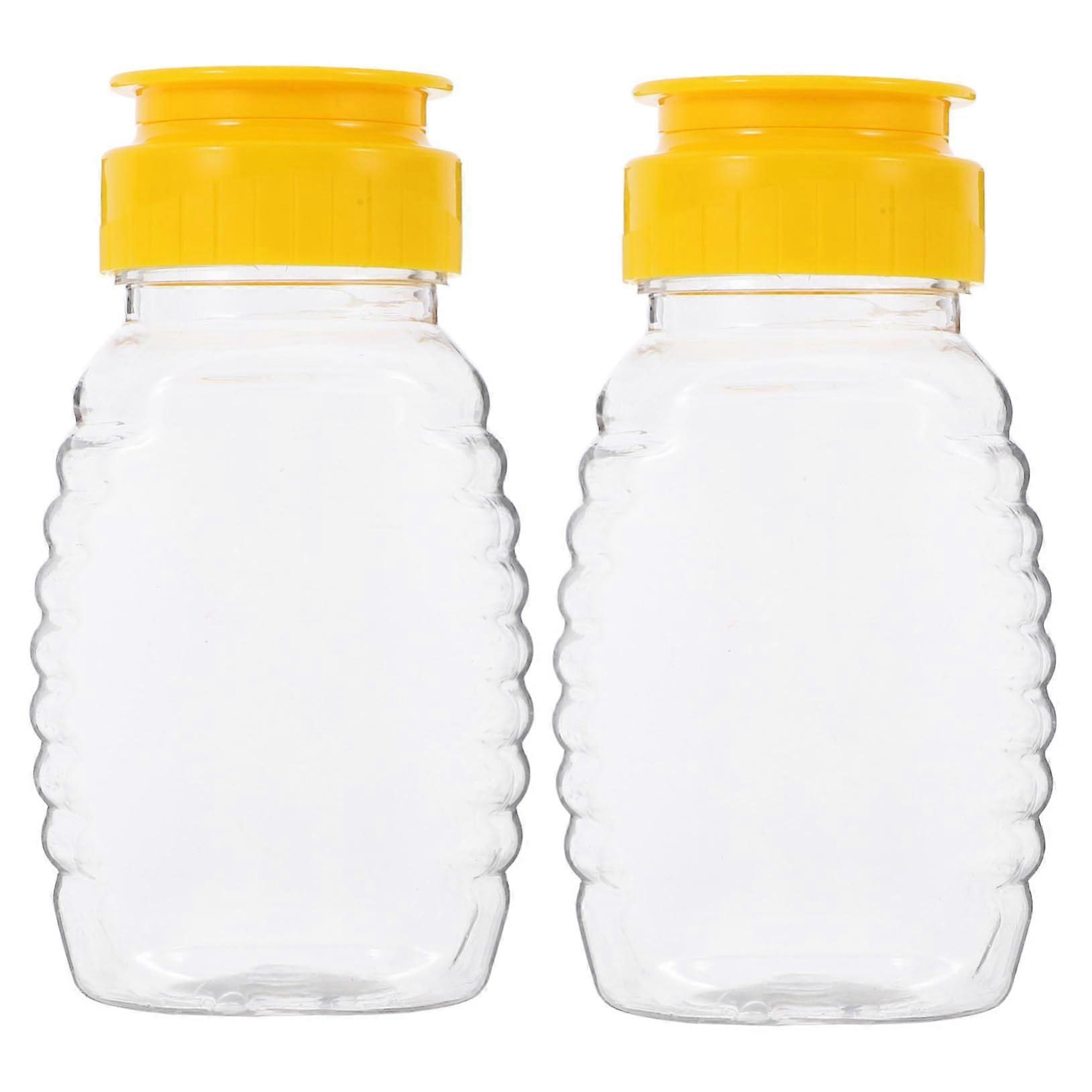 Honey Squeeze Bottle Set 2pcs 108ml with Flip Lid Precise Flow Control for Honey Syrup Dressing