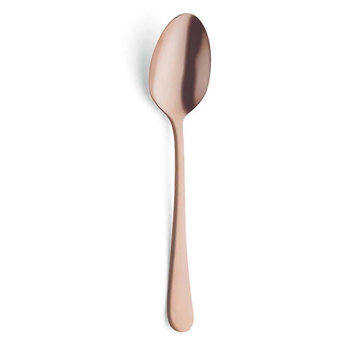 Vintage Copper Table Spoons Set 12pcs with Satin Surface Texture and Balanced Weight Design