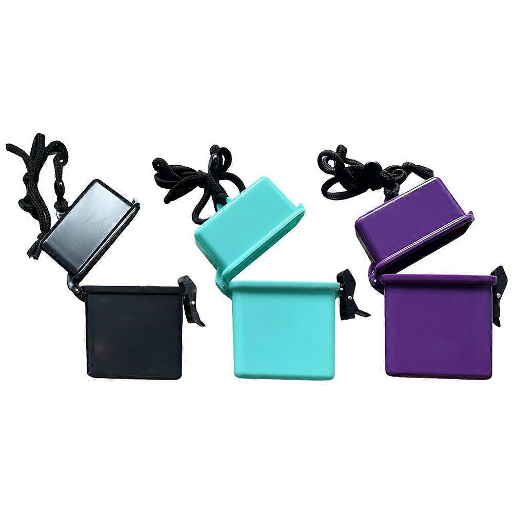 Assorted Color Plastic Box for Storage 6Pcs with Lanyard