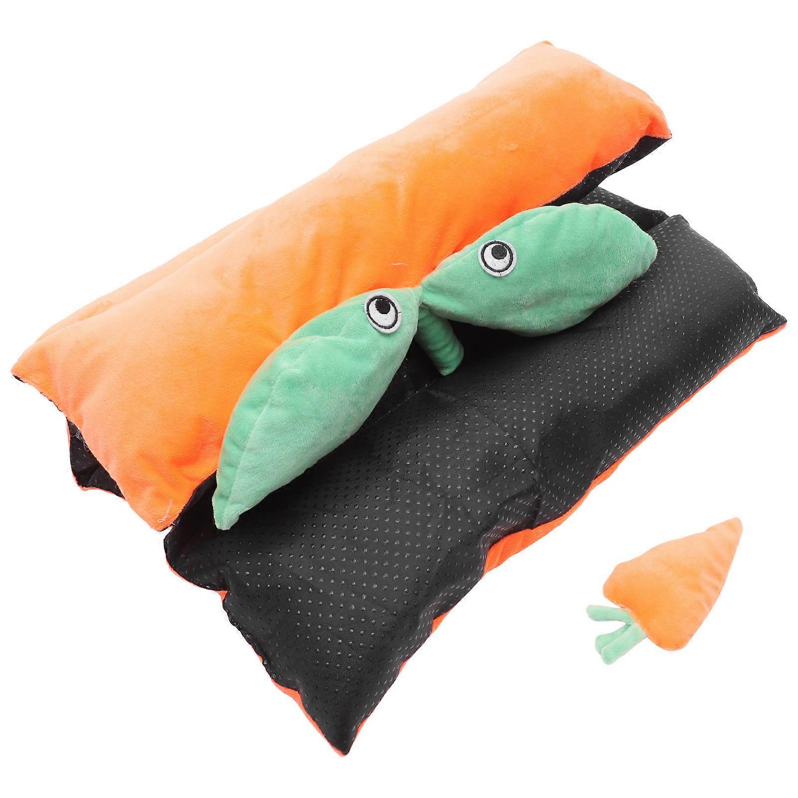 Warm Pet Bed for Warmth 3Pcs Orange Pumpkin Cat Mat