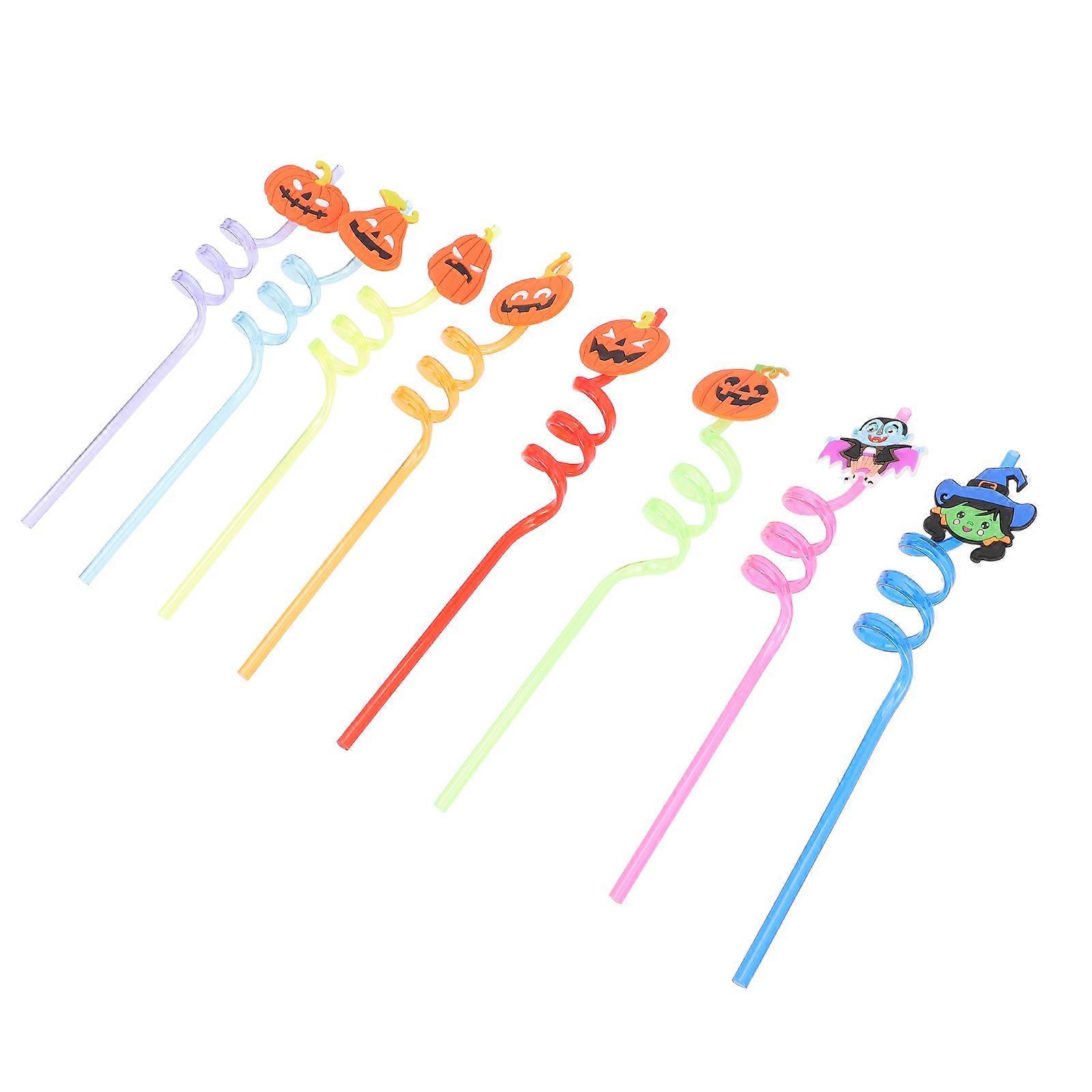 Halloween Theme Straws Reusable Drinking Straws for Home Use 24Pcs