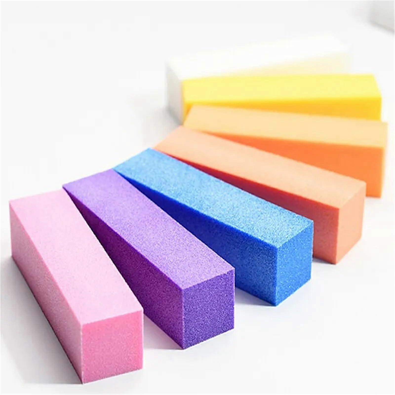 Nail Buffer Block 2pcs Purple Sponge for Manicure Pedicure, Professional Sanding Nail File