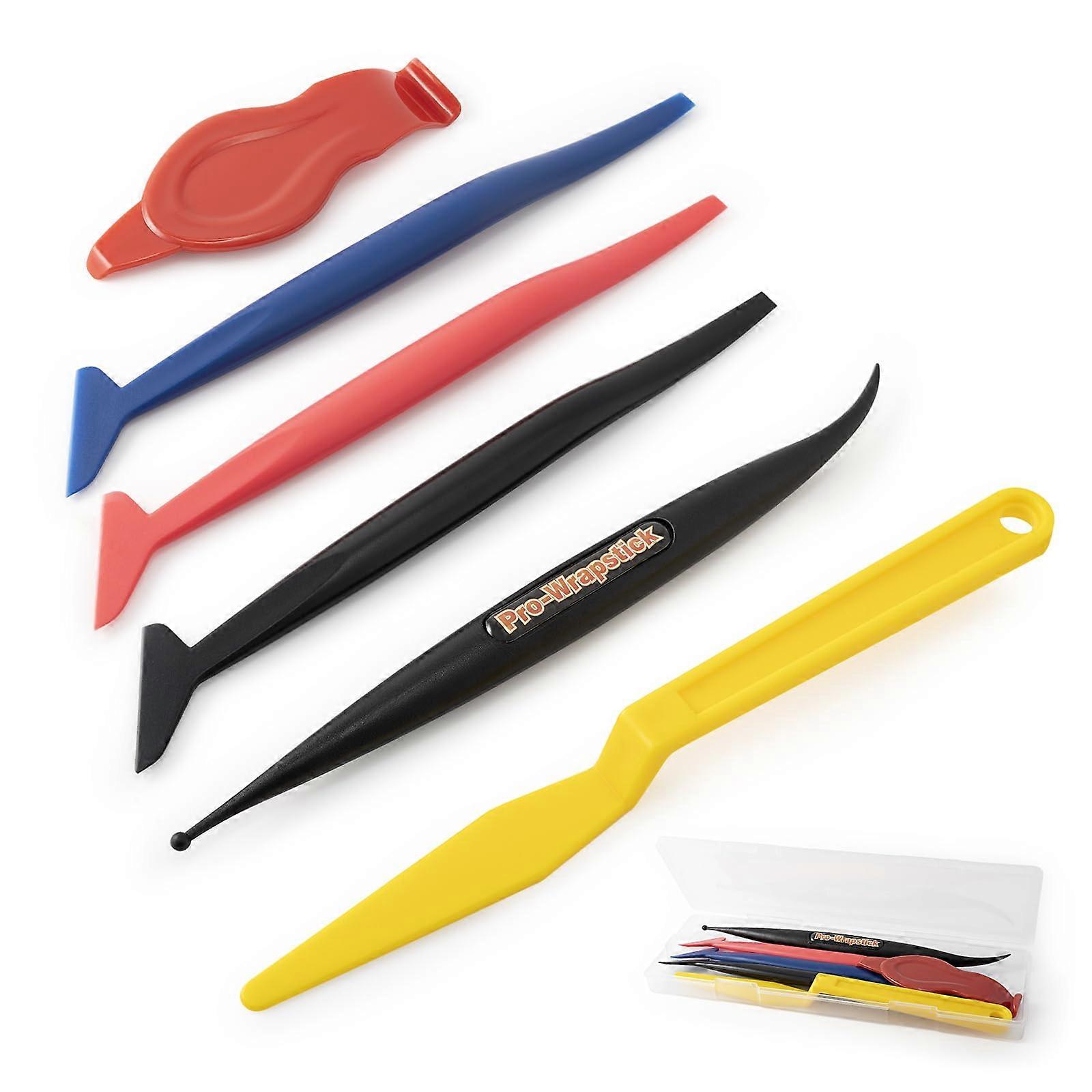 Vinyl Wrap Tool Kit with Micro and Corner Squeegee Set for Seamless Curves and Precision Edge Trimming