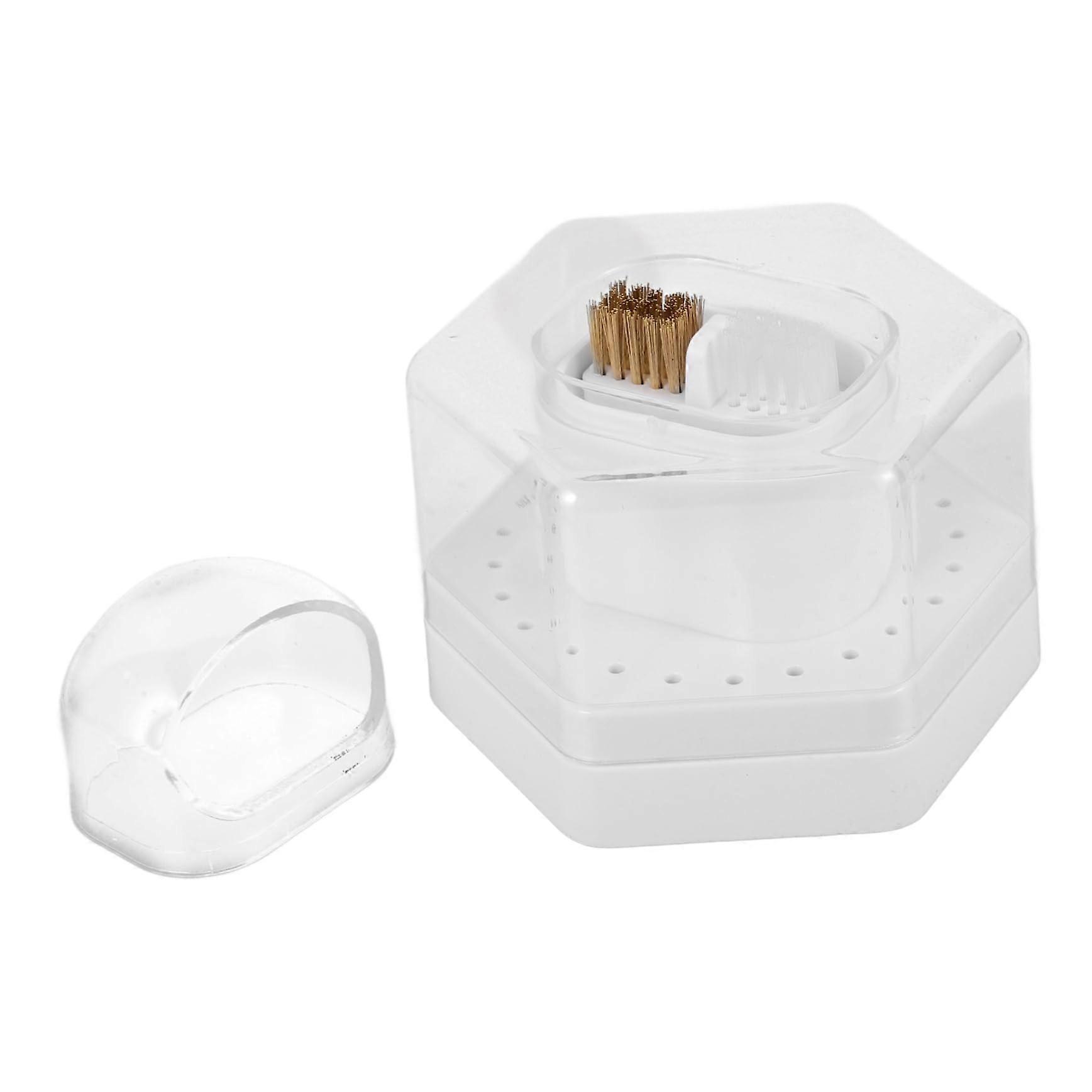 Nail Drill Bit Holder with Multiple Slots, Dustproof Organizer Box for Salon and Home Use