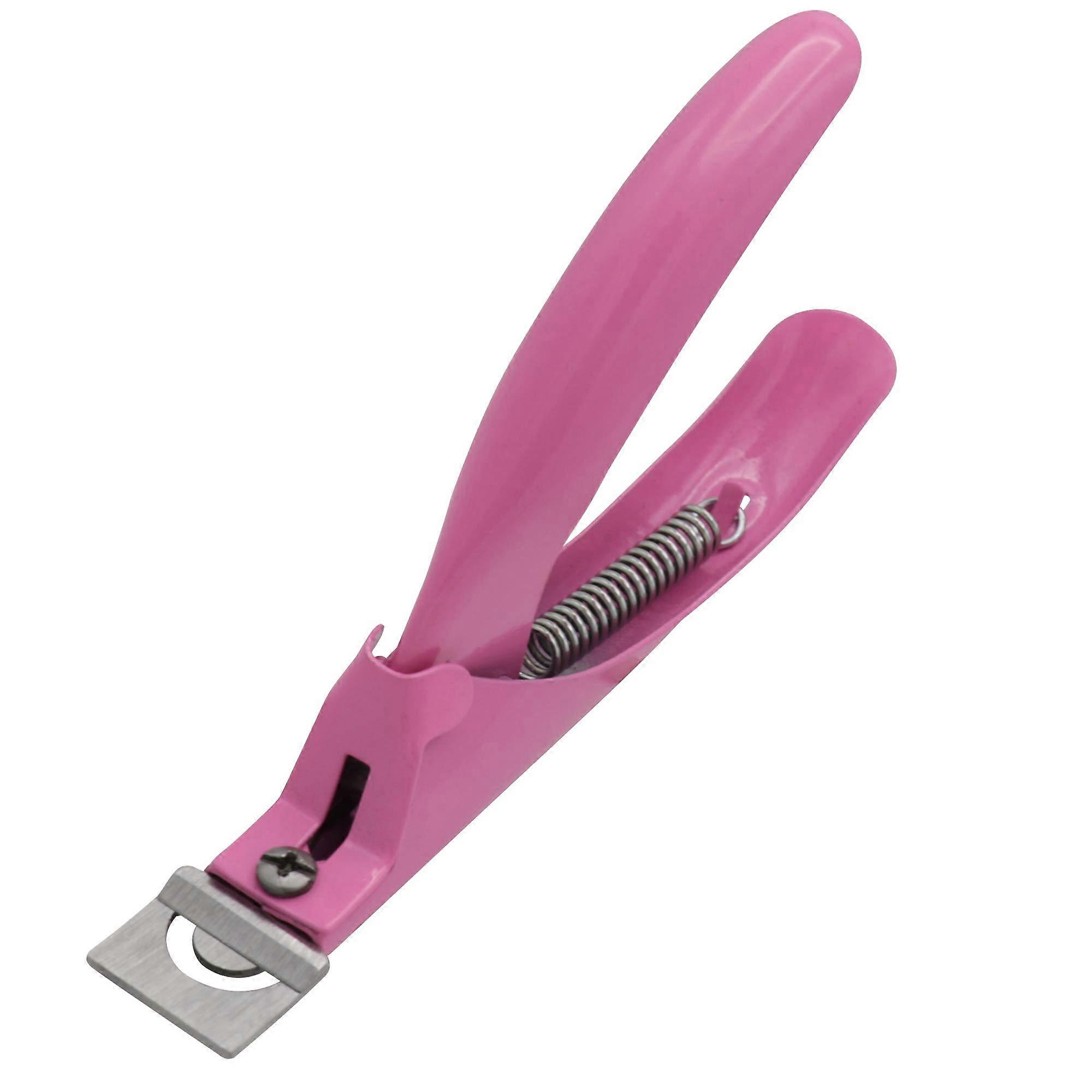 Professional Acrylic Nail Clipper Pink with Precise UShaped Cutter and Adjustable Cutting Angle