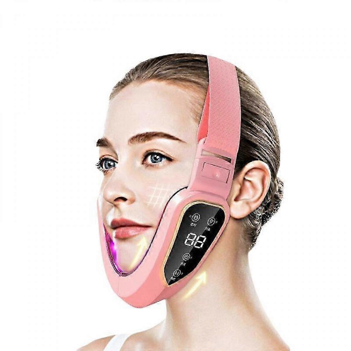 LED Photon Facial Lifting Device with Vibration Massage & Heat
