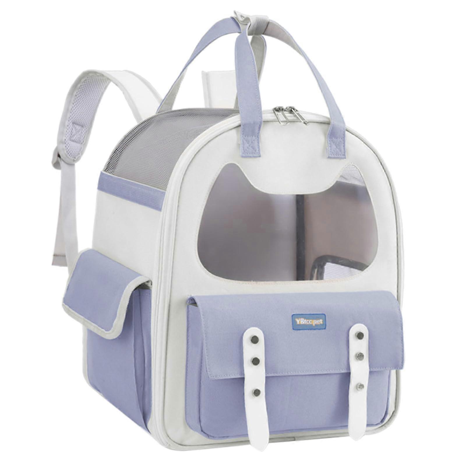 Breathable Mesh Pet Carrier Backpack for Small Dogs and Cats, Foldable with Padded Straps