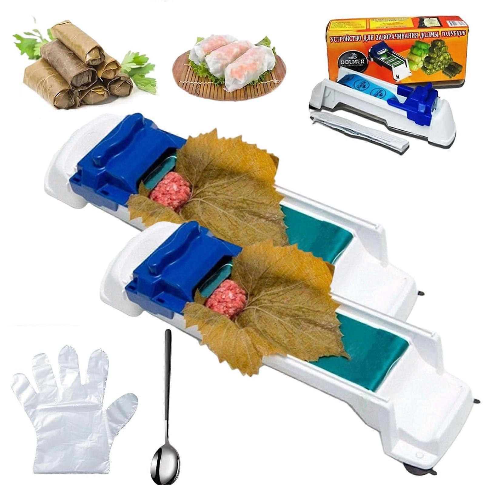 Spring Roll Maker Machine Set of 2, MultiFunctional Sushi Roller for Vegetable, Meat and Dolma