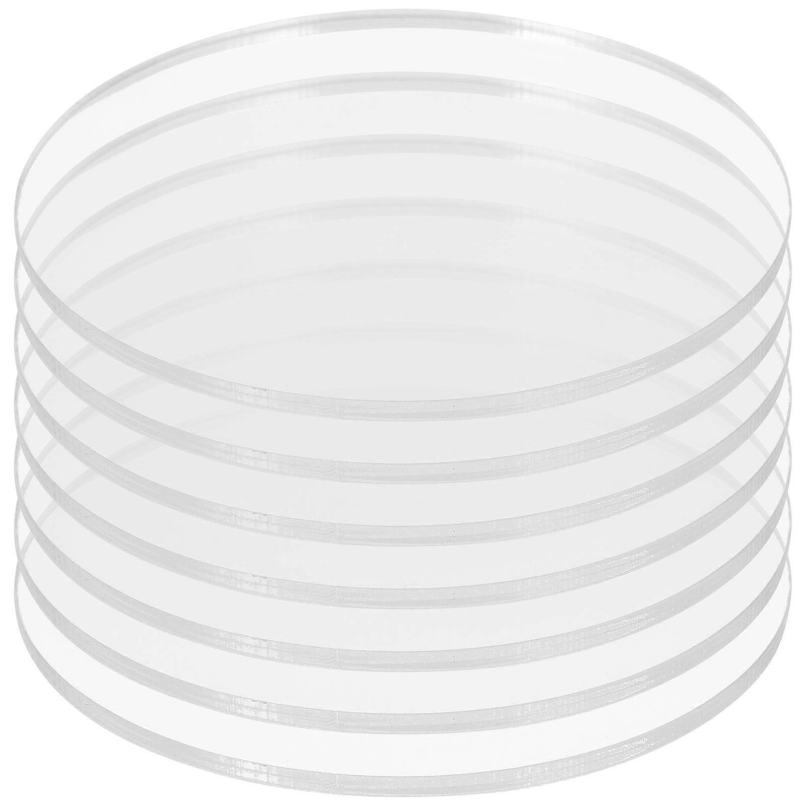 10pcs Simple Acrylic Miniature Base Mini Circular Base Mini Round Dolls Base For Figures