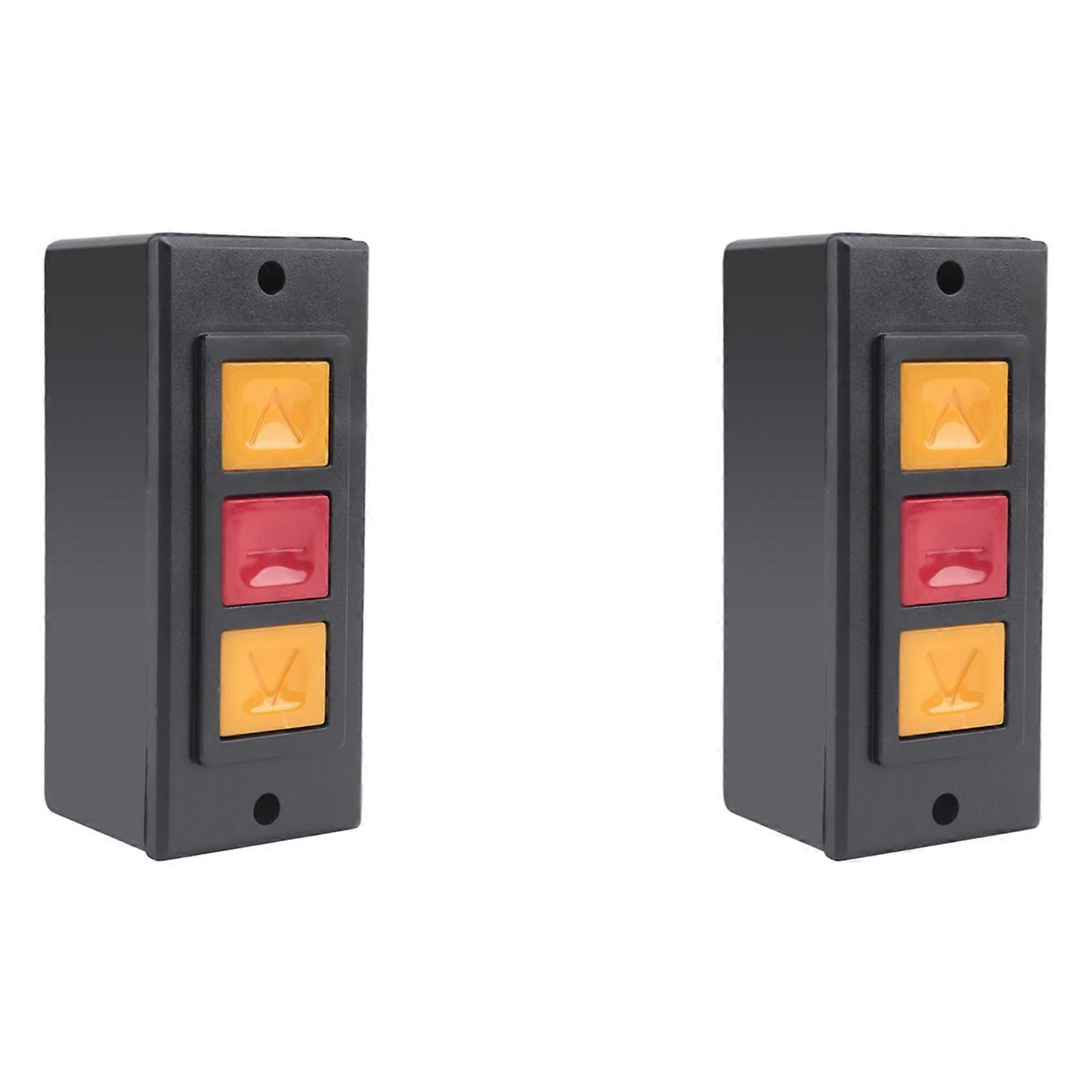 2X Garage Door Opener, Electric Door Roll Switch Lock Box, Surface Mounted Concealed Button Switch C