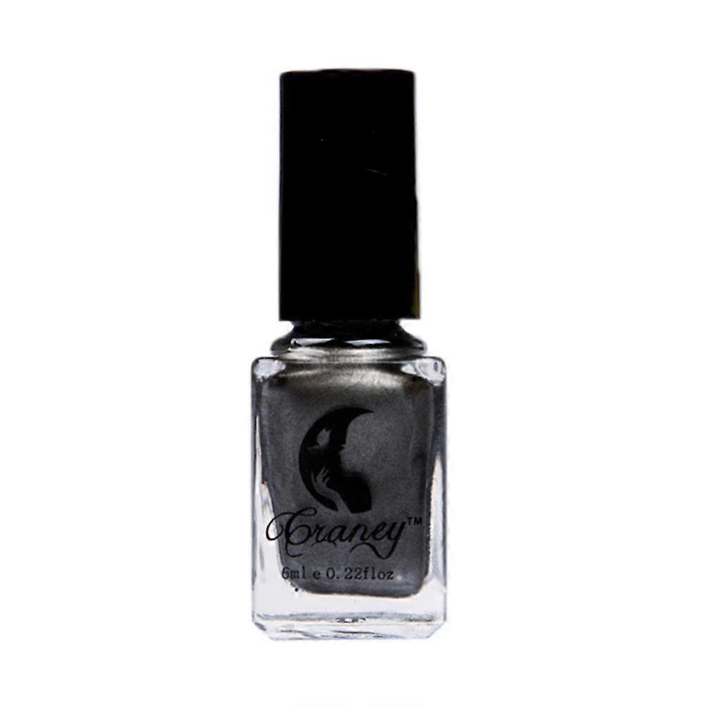 Mirror Nail Polish Black Chrome Effect 6ml QuickDrying LongLasting Glossy Metallic Finish