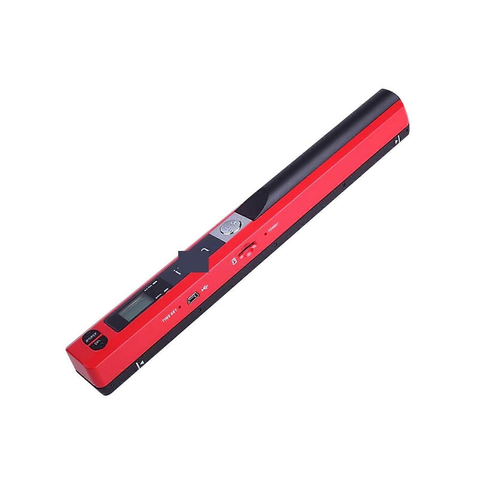 Portable A4 Handheld Document Scanner 900DPI USB Speed Driver JPG PDF Format Red