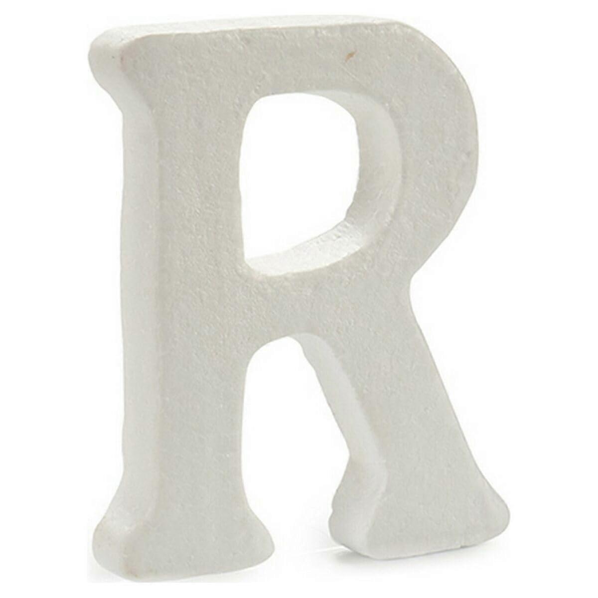 Large Polystyrene Letter R for Crafts, Paintable Smooth Surface, Educational Room Decor
