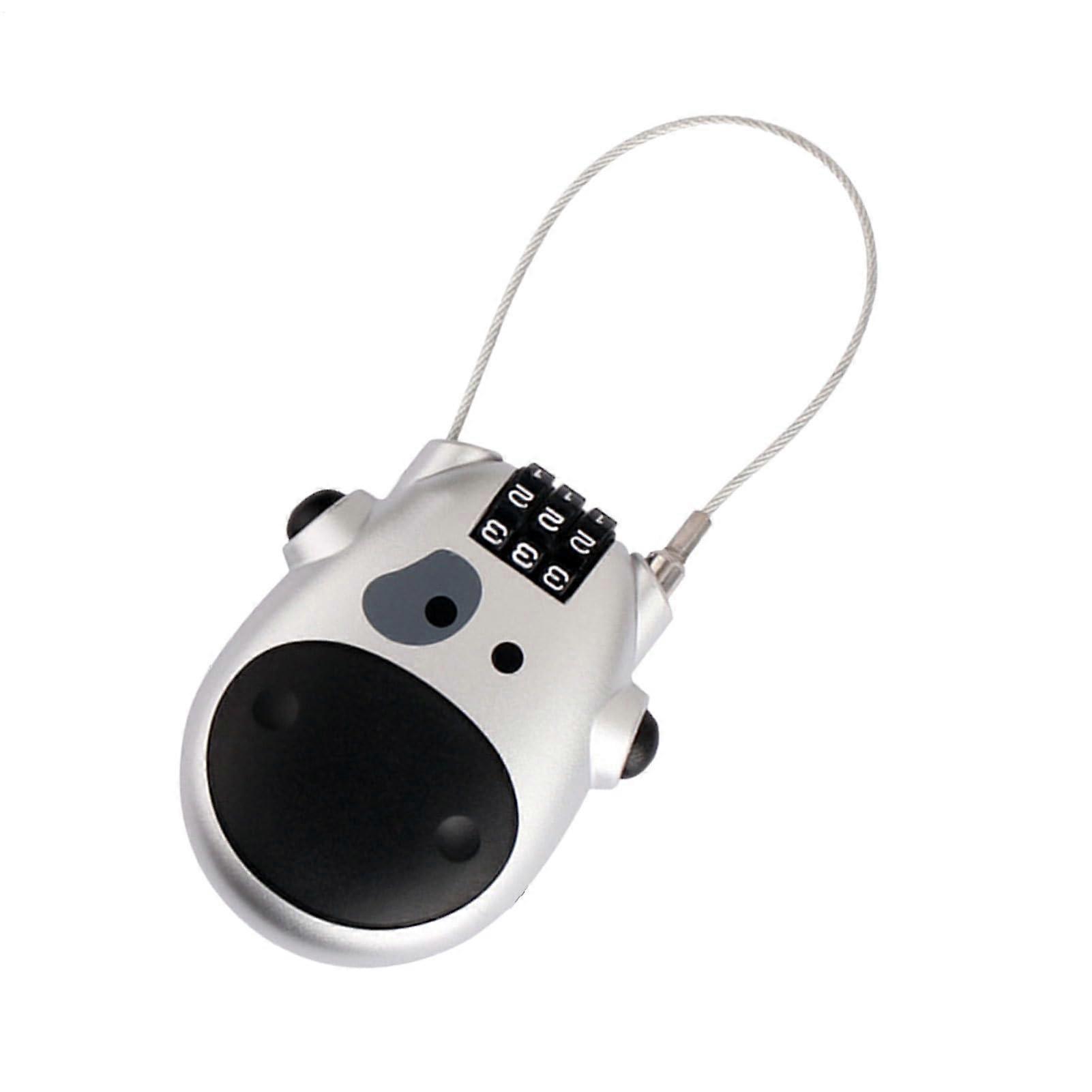 Bike Helmet Lock with 3Digit Combination, Retractable Cable, Lightweight AntiTheft for Motorcycle and Scooter