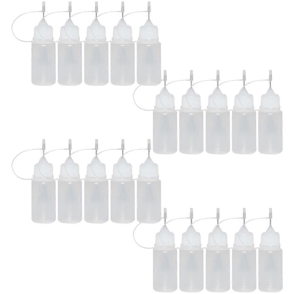 Needle Tip Glue Applicator Bottle for Craft Use 30Pcs White Bottles