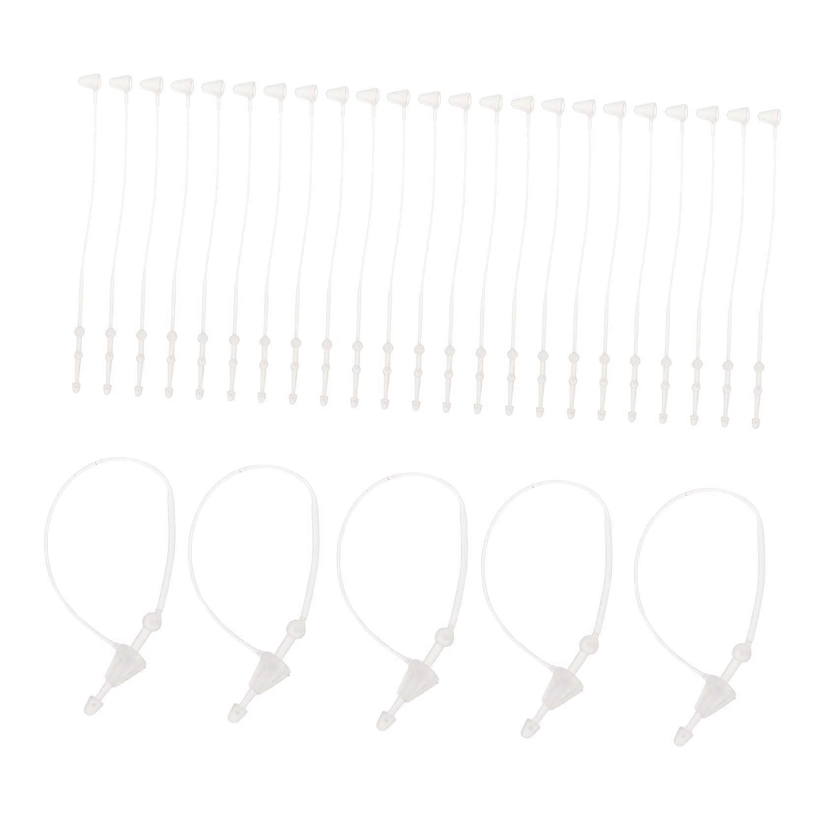 Heavy Duty Plastic Tag Fasteners Snap Loop for Clothing and Key Tags Secure Attachment