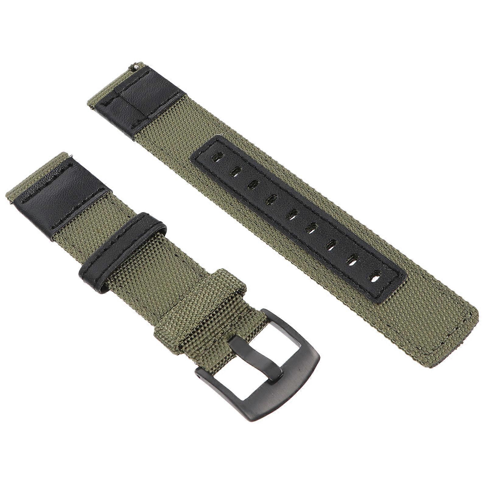 Green Nylon Watch Strap Quick Release for Smartwatch Use Band