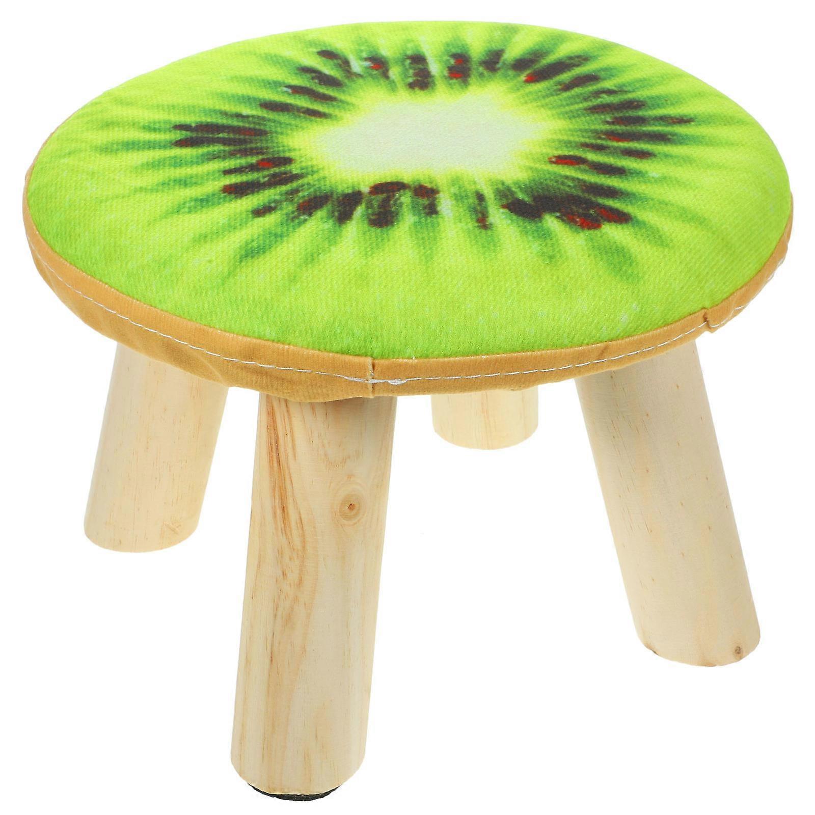 Solid Wood Stool Small Stool for Home 1 Piece with Sponge Cushion