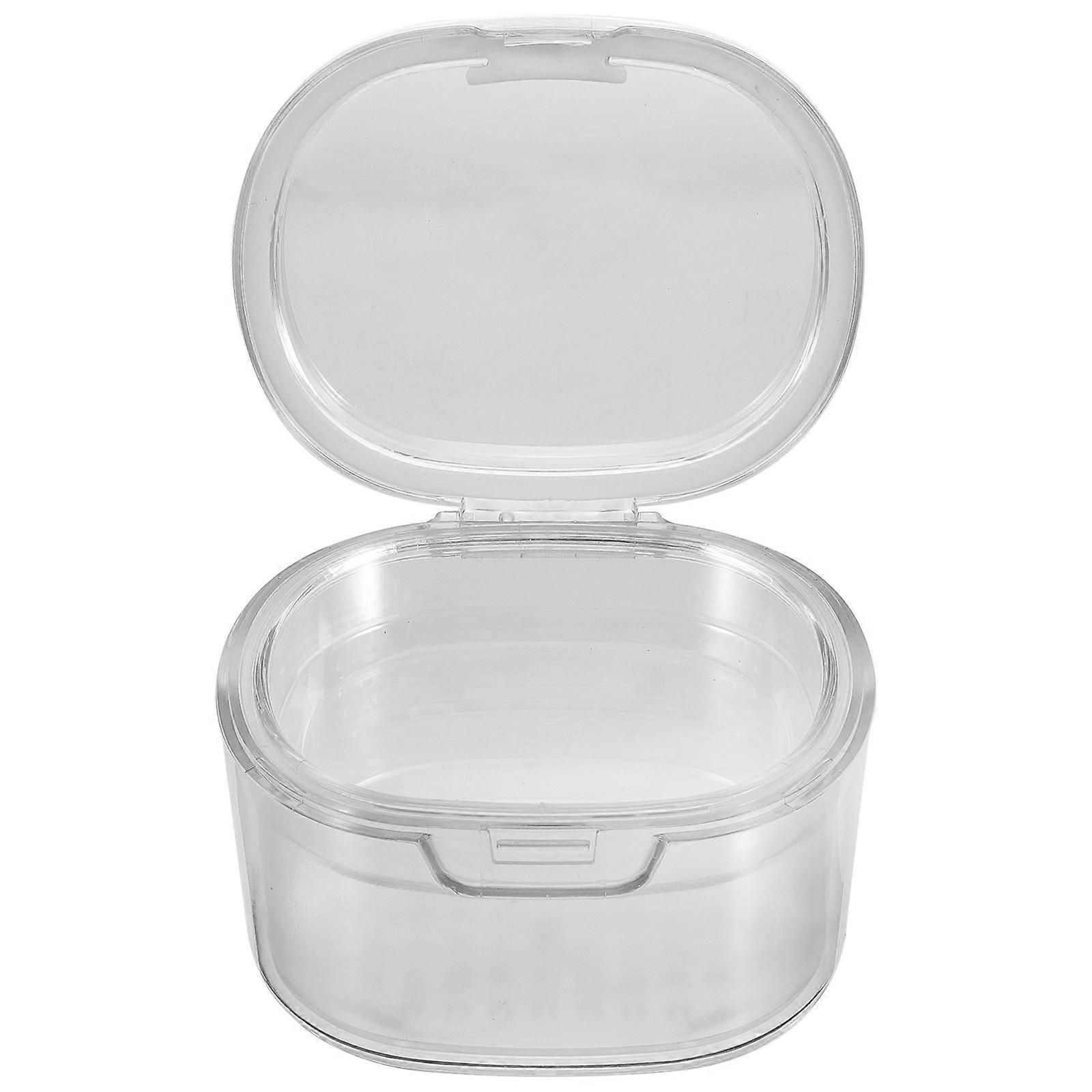 Portable Denture Box False Tooth Holder for Storage Use with Drain Shelf Case