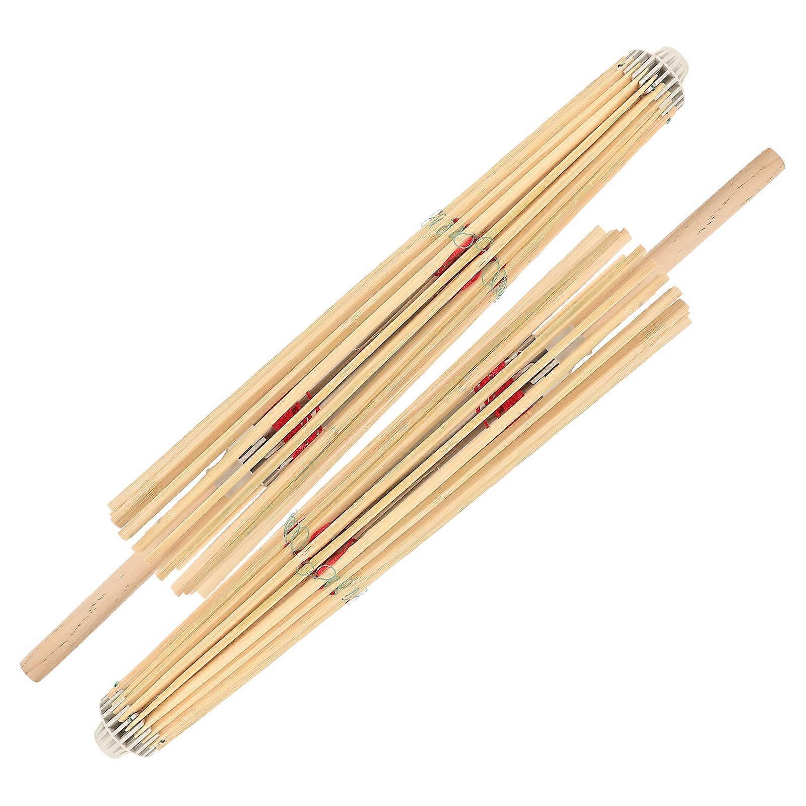 Classical Oiled Paper Umbrella Stands Bamboo Frames for 4Pcs Set