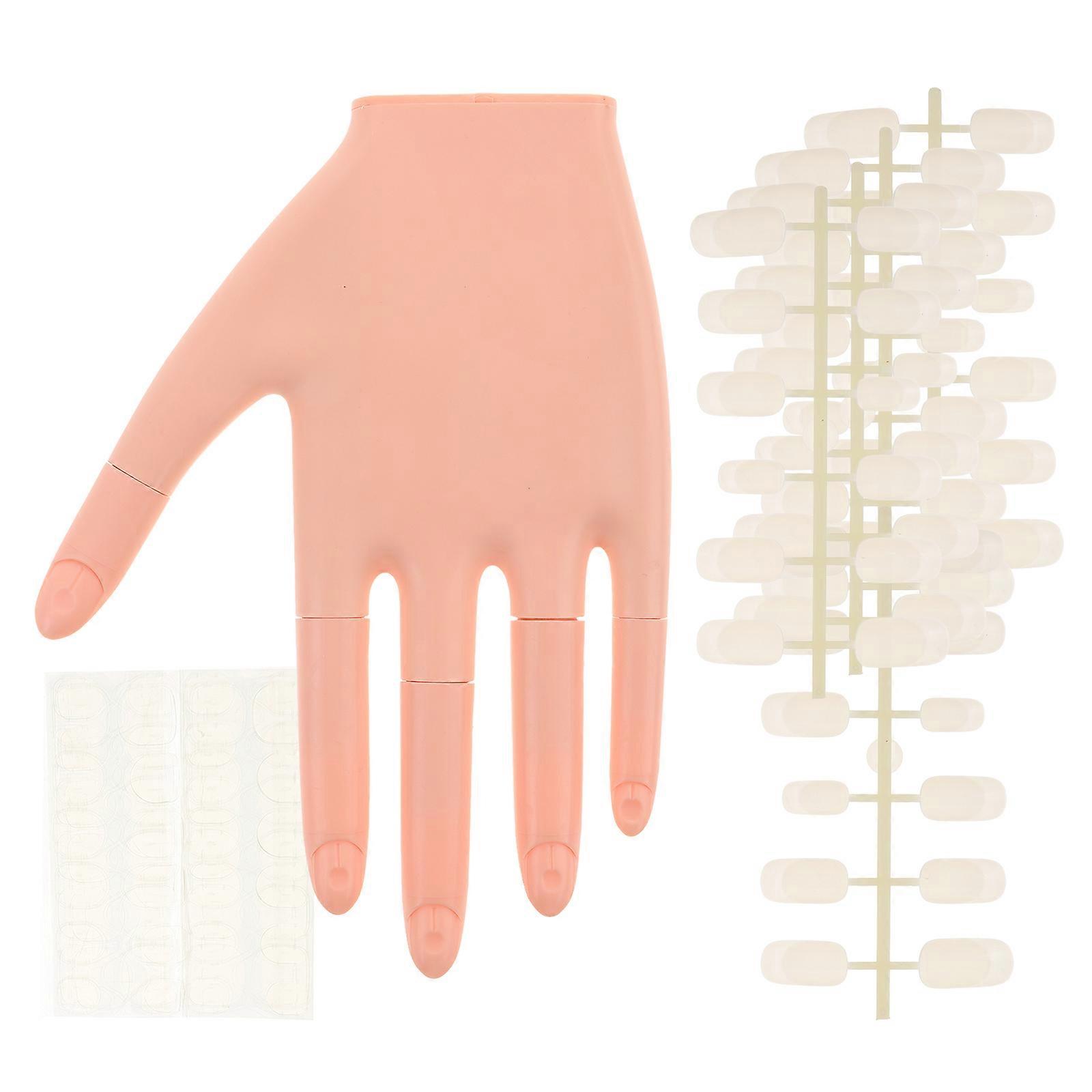 Practice Hand for Nails Flexible Mannequin Hand for Acrylic Nails 2Sets