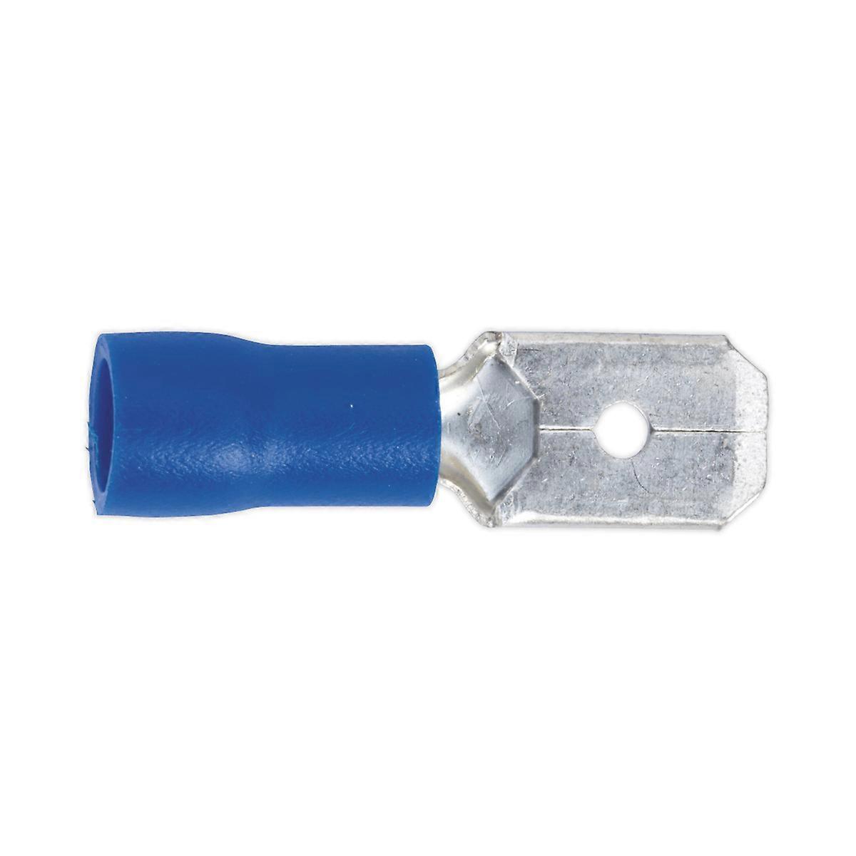 Sealey Bt21 Push-On Terminal 6.3Mm Male Blue Pack Of 100