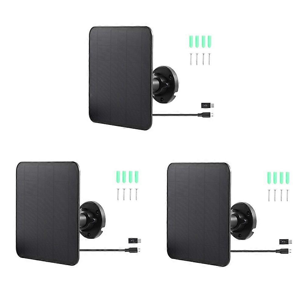 5V 5W Solar Panel for Eufy with Cable Camera Solar Panel Charger 360Adjustable Mounting