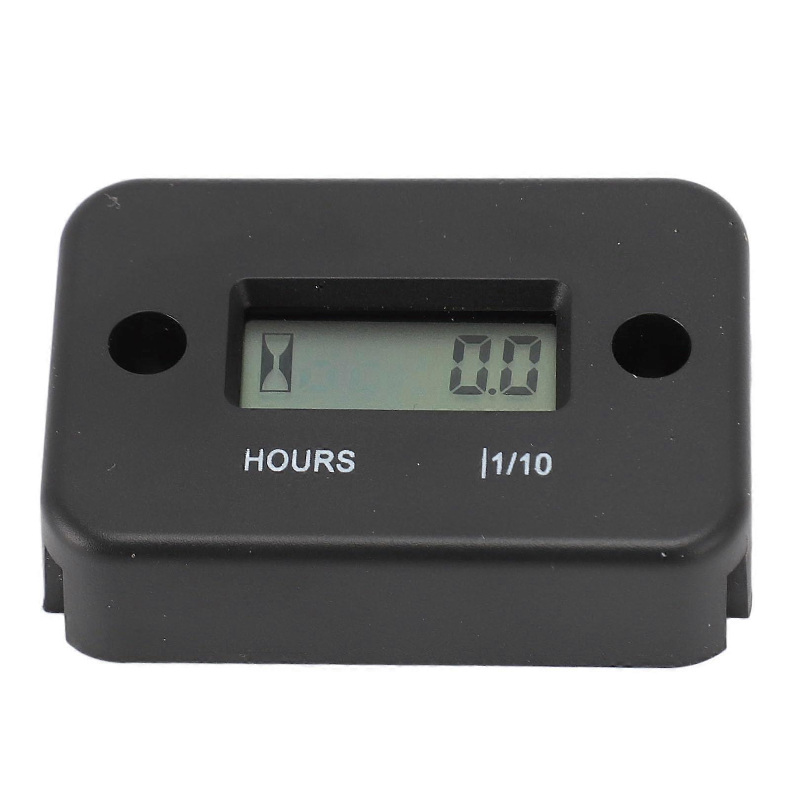 Dual Function LCD Hour Meter and Tachometer with Protective Shell for Generators Lawn Mowers