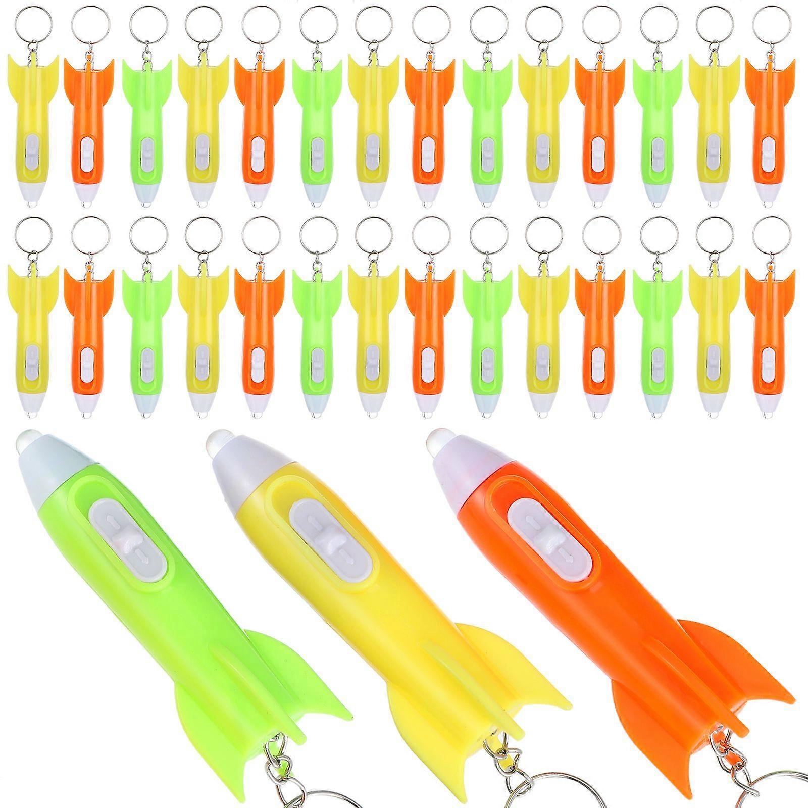 30pcs Creative Rockets Head Designed Keychains Handbag Pendants Key Pendants