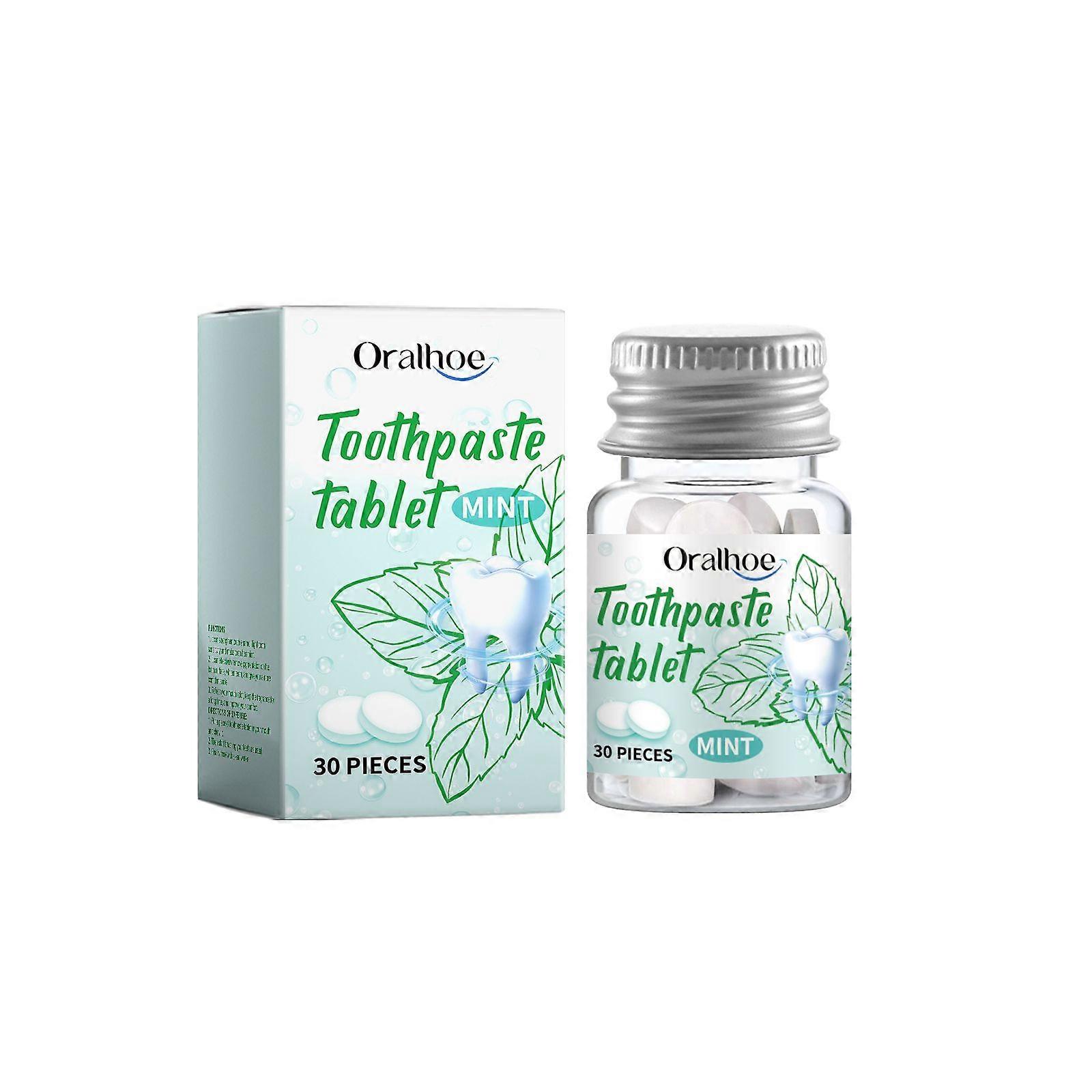 Solid Toothpaste Tablets For Deep Tooth Cleaning Oral Care Yellow Dirt Cleaning Portable Toothpaste Tablets