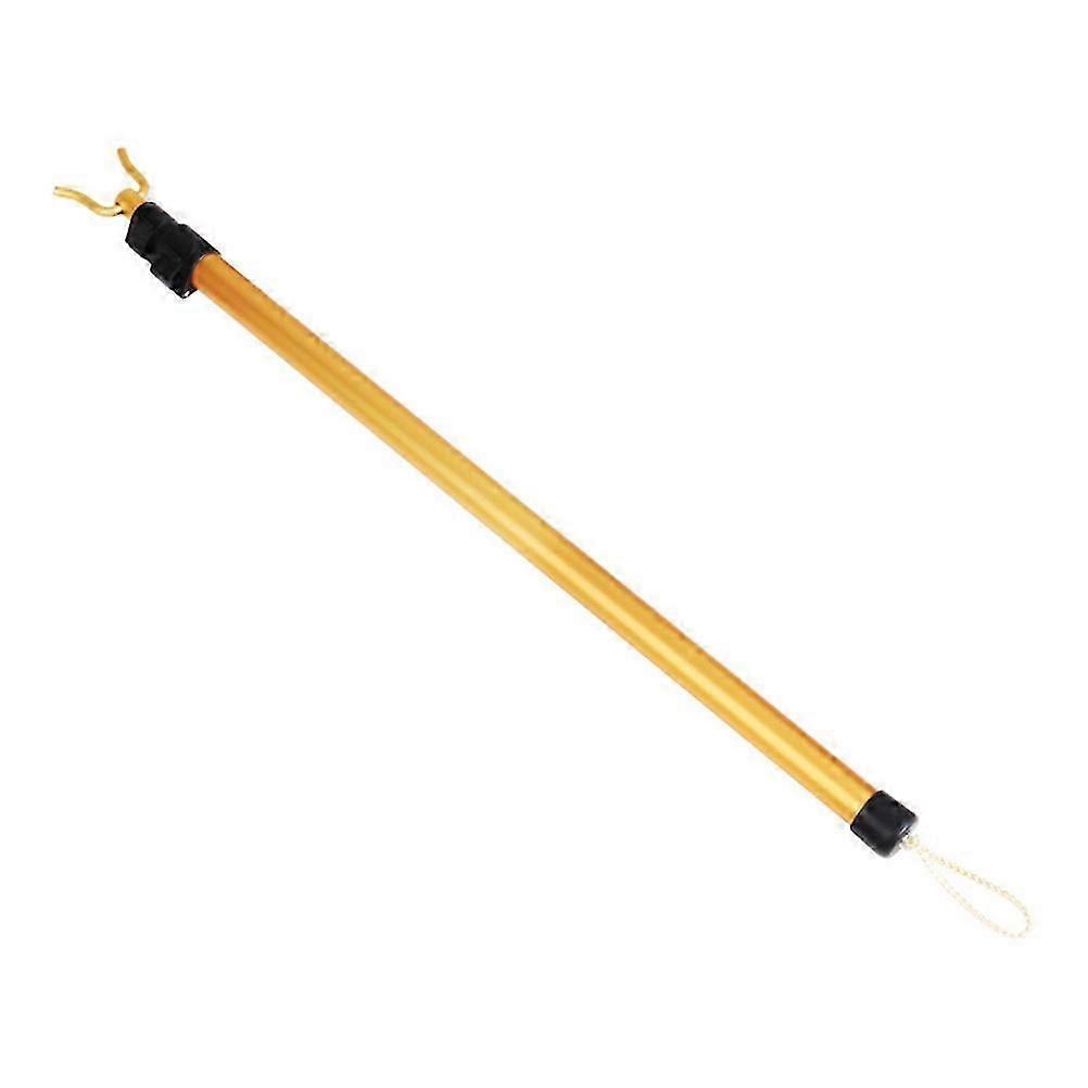 Adjustable Laundry Pole with Metal Retractable Clothes Hook