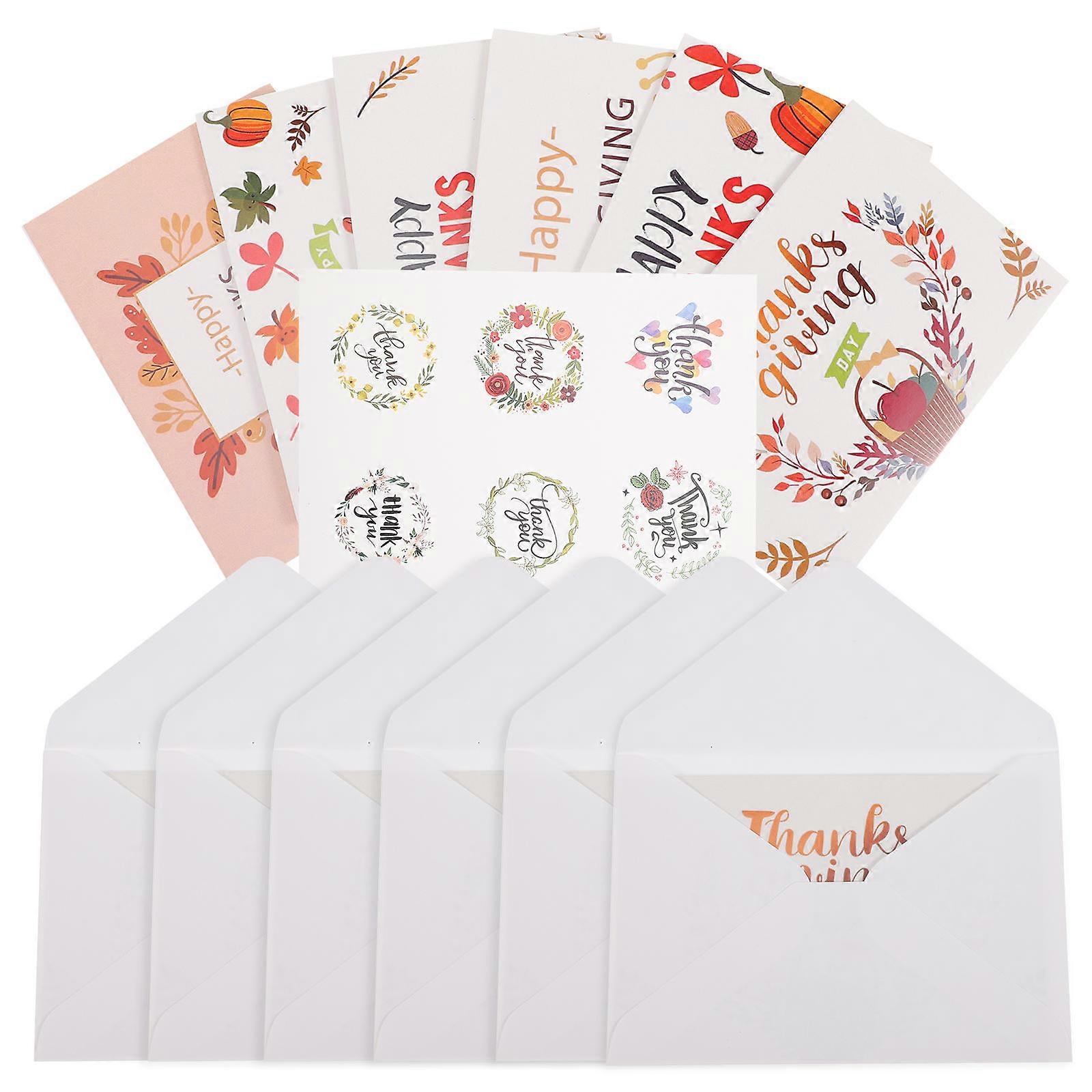 Festival Blessing Cards Multi Paper Material for Presenting 12 Sheets