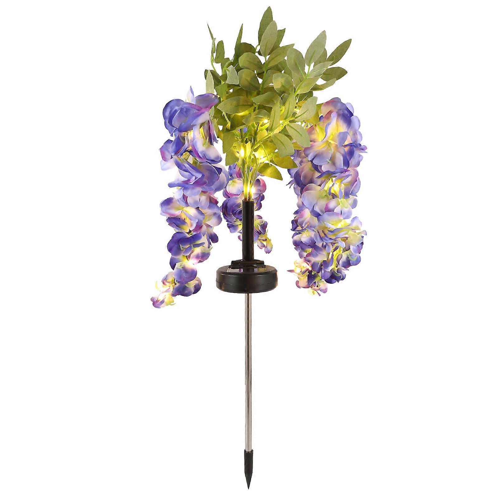 Solar Pathway Lights Flower Shape Solar Light 3Pcs for Yard Lighting