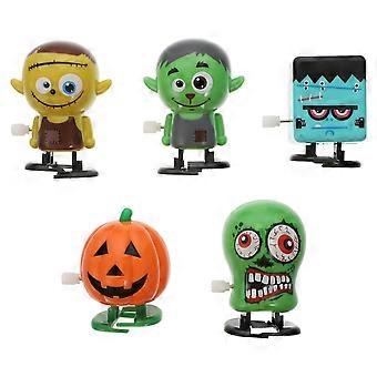 Clockwork Toy Cartoon Wind Up Halloween Walking Toy 5Pcs for Kids Playing